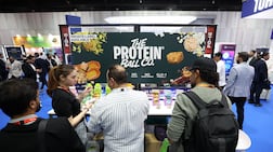 The Protein Ball Co makes all-natural, gluten-free protein snacks, as seen at the first Gulfood Startup section in Dubai World Trade Centre. Chris Whiteoak / The National