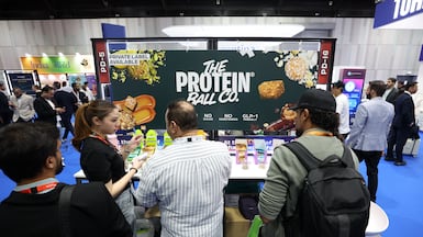 The Protein Ball Co makes all-natural, gluten-free protein snacks, as seen at the first Gulfood Startup section in Dubai World Trade Centre. Chris Whiteoak / The National