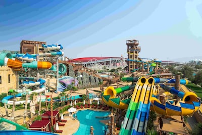The new expansion includes Matamir’s Drop, which the park describes as the UAE’s tallest waterslide. Photo: Yas Waterworld