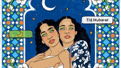 Nourie Flayhan has teamed up with Carolina Herrera to create three images that reflect the spirit of Eid Al Fitr. Courtesy Carolina Herrera