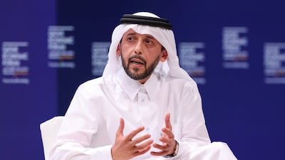 Mansoor Ebrahim Al-Mahmoud, chief executive of Qatar Investment Authority, speaks at the Qatar Economic Forum in Doha. Bloomberg