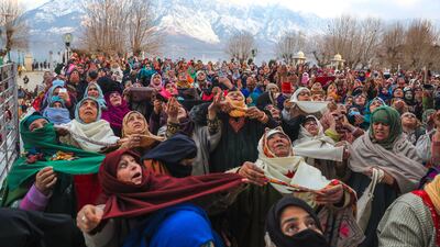 Women during the display of a holy relic at Hazratbal shrine in Srinagar, India. The event was part of prayers to mark 1,389 years since the death of the first Caliph of Islam, Abu Bakr. EPA