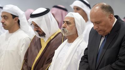 The UAE delegation included Sheikh Nahyan bin Mubarak, the Minister of Culture, Youth and Community Development.