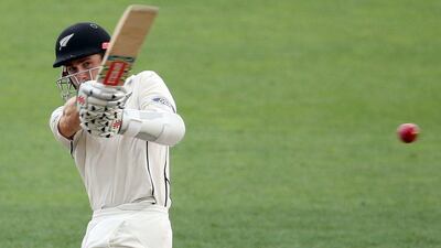 Kane Williamson of New Zealand bats during day three of the third Test cricket match between New Zealand and South Africa at Seddon Park in Hamilton on March 27, 2017. Michael Bradley / AFP