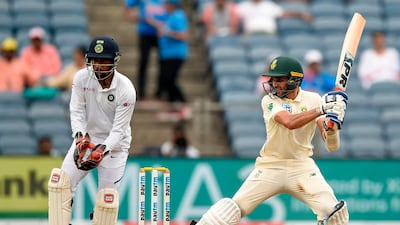 South Africa's Keshav Maharaj scored 72 against India. AFP