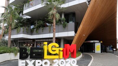 The closed Belgium pavilion.