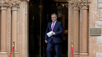 Jeffrey Donaldson, leader of Northern Ireland's Democratic Unionist Party, is one of the politicians British Prime Minister Rishi Sunak must mollify. AFP