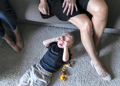 Many sleep experts condemn "cry it out" methods and instead share ways to make babies self-soothe. Photo: Reem Mohammed / The National