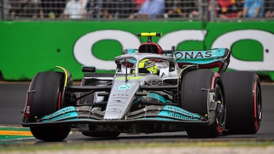 Mercedes driver Lewis Hamilton during the qualifying session. AFP