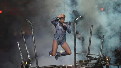 She also performed her hit Her hit "Born This Way". AFP