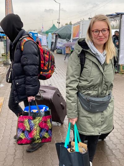 Elea Serebriakova returning to her husband in Dnipro. Thomas Harding/The National