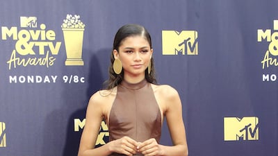 Zendaya, in August Getty, arrives for the MTV Movie and TV Awards at the Barker Hanger in Santa Monica, California, on June 16, 2018. EPA