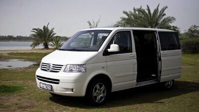 The Multivan's seats can be moved into conversation-friendly positions and has a pop-up table, DVD player and AV jacks.