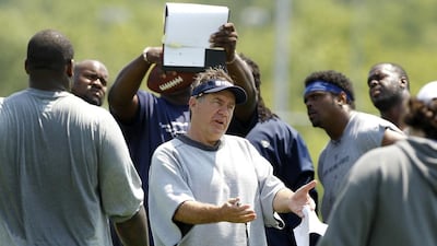 New England Patriots coach Bill Belichick has his team undefeated to start the season. Charles Krupa / AP Photo
