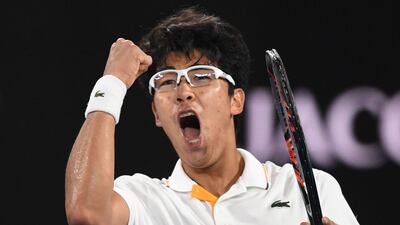 Chung Hyeon beat his hero Novak Djokovic in straight sets. Lukas Coch / EPA
