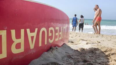 Lifeguards were on duty to ensure residents enjoyed the public holiday safely at Kite Beach. Antonie Robertson/The National
