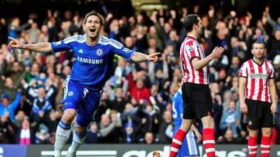 Frank Lampard’s goal meant he has now scored in 100 different Premier League matches.