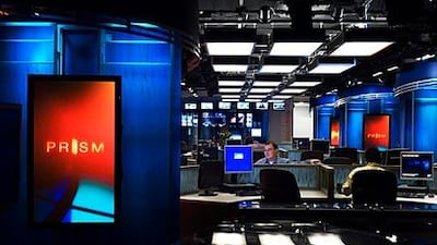 A behind-the-camera look in the CNN studios in Abu Dhabi as it prepared to launch its first show, Prism.