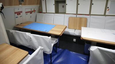 Crew living quarters onboard the HMS Artful. Phil Noble / Reuters