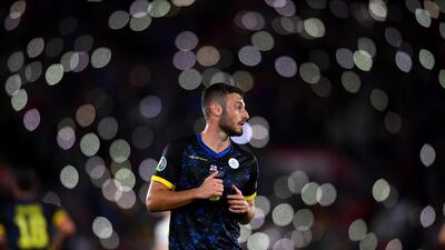 Fidan Aliti of Kosovo during the Euro 2020 qualifier in Southampton in September.