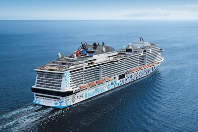 MSC Euribia will operate three, four and seven-night itineraries from Dubai and Abu Dhabi. Photo: MSC Euribia