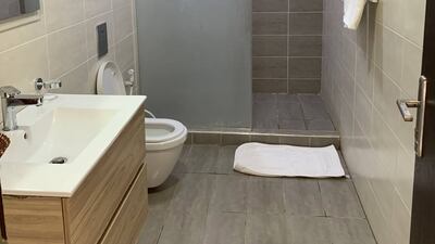 The bathroom in one of the Sun City Camp tents.