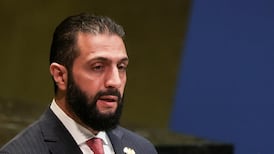Syria's President Ahmad Al Shara speaks during the 81st UN General Assembly in New York. Reuters