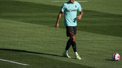 Portugal's Cristiano Ronaldo at training of their World Cup qualifers against Ireland and Azerbaijan and friendly versus Qatar. EPA