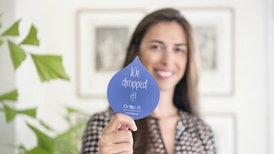 Tatiana Antonelli Abella, founder of Goumbook, who runs the Drop It campaign that urges residents to steer clear of plastic bottles. Reem Mohammed / The National