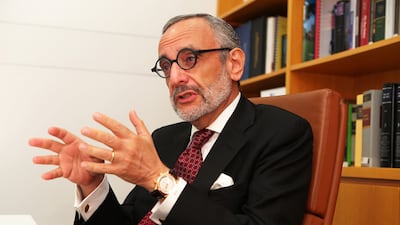 Justice Michael Black at the DIFC Courts in Dubai. Pawan Singh / The National