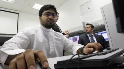 Mahmood Khanji is among students pursuing a master's degree in information security at Khalifa University.