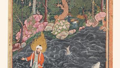 The Hamzanama on display. Courtesy of the British Museum