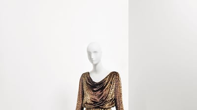Leopard-print dress in silk and velvet, autumn-winter 1992. Courtesy of Christie's