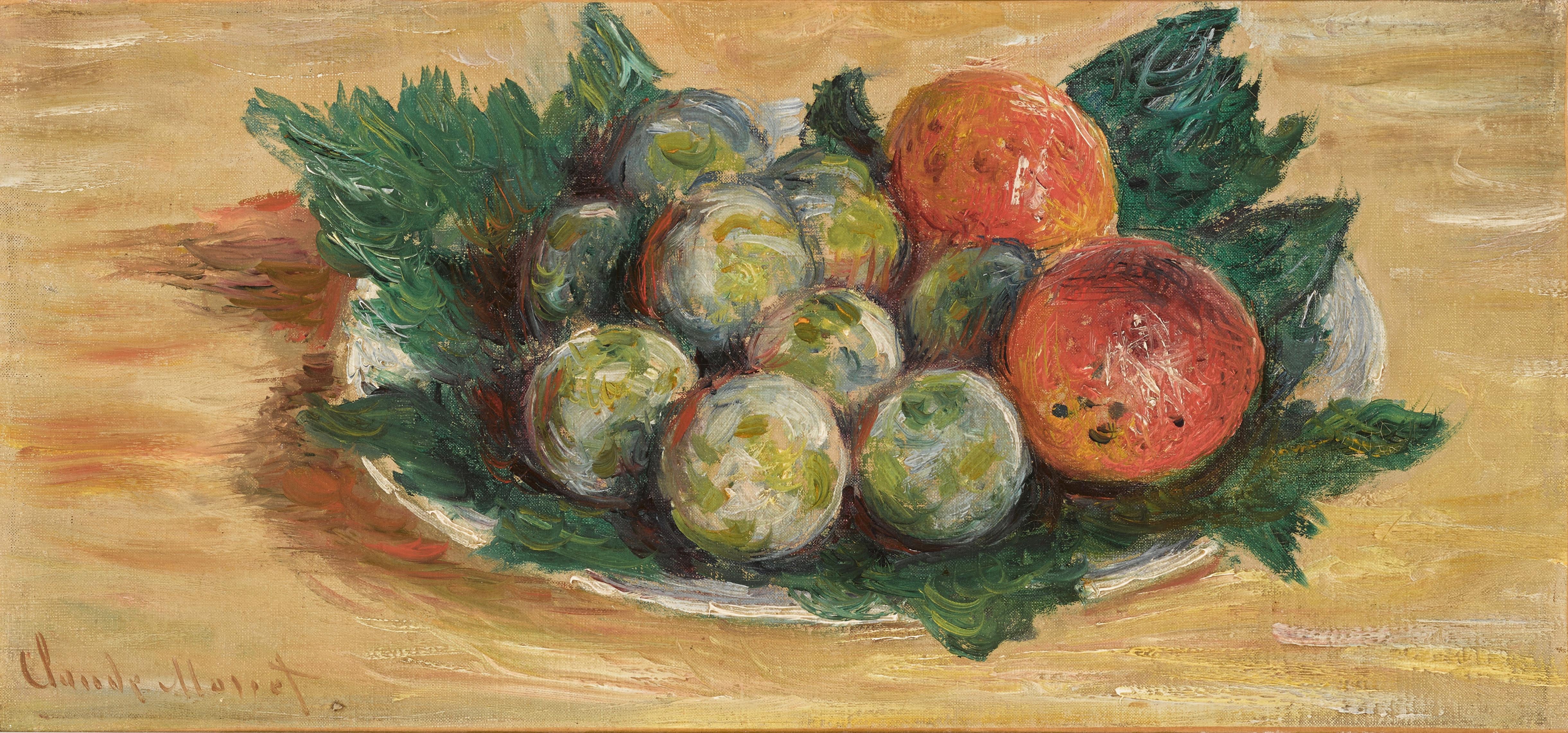 Claude Monet's Prunes et Abricots, 1882-1885. Estimate: $2 million to $2.6 million. Photo: Sotheby's