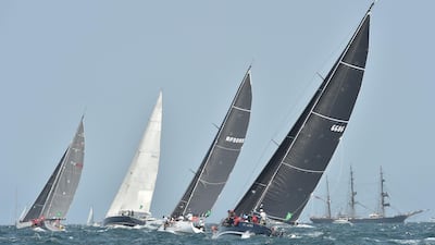 Competitors sail out of Sydney Harbour at the start of the Sydney Hobart Yacht Race on Thursday, December 26. AFP