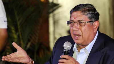 N Srinivasan won re-election as president of the BCCI. Subhankar Chakraborty / Hindustan Times via Getty Images