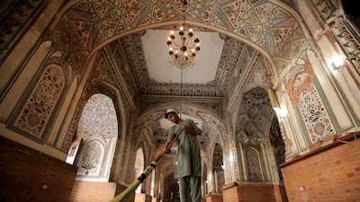 Cleaning a mosque before Ramadan in Peshawar, Pakistan. EPA