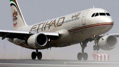 Strong passenger growth for Etihad Airways mirrored strength in overall air traffic activity in the UAE last year. Andrew Parsons / The National