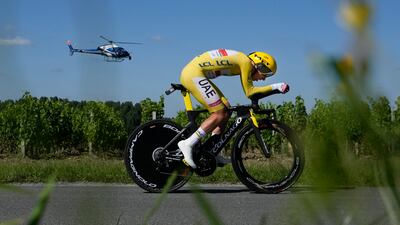 UAE Team Emirates' Tadej Pogacar during the time trial