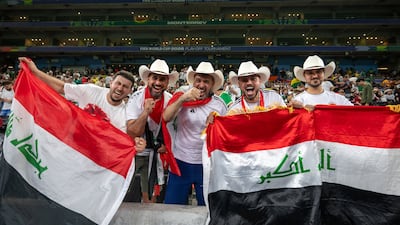 Iraqi fans cheer their team on during the 2026 Fifa World Cup Intercontinental play-off in Mexico. EPA