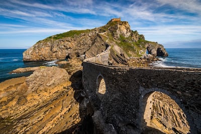 San Juan de Gaztelugatxe in Spain's Basque Country served as a filming point for scenes set on the fictional island of Dragonstone. Getty Images