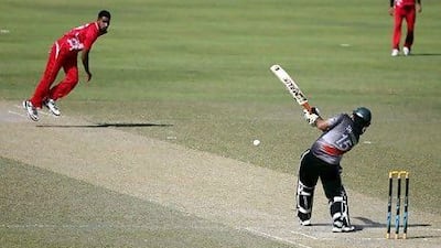 Abdul Shakoor, right, opened for the UAE and hit a solid 33 to help his side to victory.