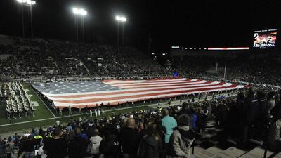 A view prior to am American football game between university sides in Utah on Friday night. Gene Sweeney Jr / Getty Images / AFP / October 2, 2015