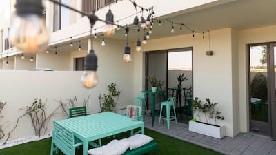 Mr Thombil added some plants, artificial grass and decorative rocks to the garden