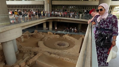 The excavated area covers 4.000 sq m and includes houses, shops, baths and roads of an ancient Athenian neighborhood from the Classical years to the Byzantine years. EPA