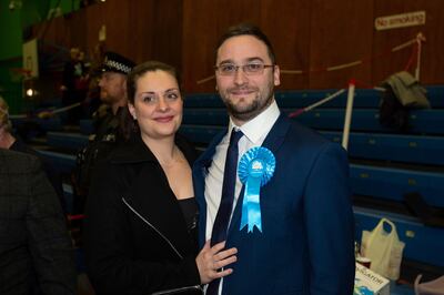 Christian Wakeford (R) has defected from the Conservatives to Labour, blaming Boris Johnson’s leadership for his decision. Alamy