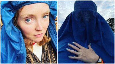 Lily Cole has faced backlash for posting photos of herself in a burqa while promoting her new book. Lily Cole / Instagram