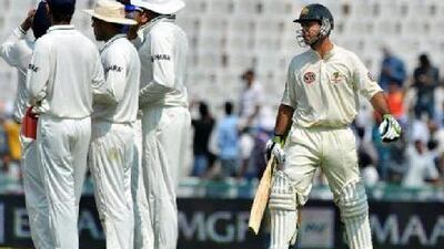 Ricky Ponting, right, picks a fight only a day after insisting both sides avoid controversy.