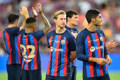 Barcelona's Dutch midfielder Frenkie de Jong has shown no inclination to leave. AFP
