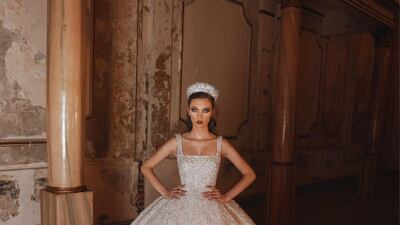 An embellished gown from the Royal Collection at Al Daker. Photo: Al Daker